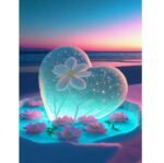 5d diamond painting Boshra Heart of Water DIY Full Round ab Drill 30*40 لوحة قلب الماء رسم بالماس