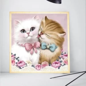 twin cat diamond painting