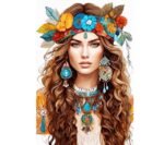 5d Diamond painting Egypt girl full round drill 35*45 البنوته لوحة ماسية