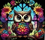 5d Diamond painting Awl Animal full round Ab drill 40*40 لوحة البومة رسم بالماس