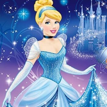 5d Diamond painting Disney Cinderella full round drill 40*40 لوحة كرتون سندريلا رسم بالماس