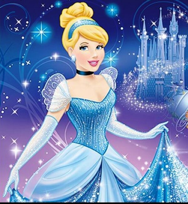 5d Diamond painting Disney Cinderella full round drill 40*40 لوحة كرتون سندريلا رسم بالماس