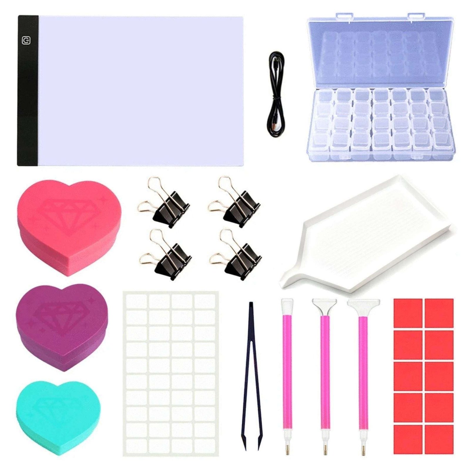 Boshra Diamond Painting Tools 5D DIY Diamond Painting Accessories Diamond 51 Tool Kits for Adults or Kids ادوات الرسم بالماس بشري 51 قطعه Boshra Diamond Painting Tools 5D DIY Diamond Painting Accessories Diamond 51 Tool Kits for Adults or Kids ادوات الرسم بالماس بشري 51 قطعه