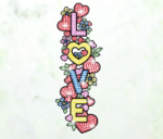 5d Diamond painting sticker Love 39*15 إستيكر قلوب رسم بالماس