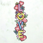 5d Diamond painting sticker Love 39*15 إستيكر قلوب رسم بالماس