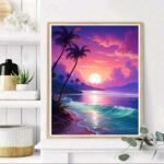 Boshra Paint by number Egypt house acrylic color 40*50 لوحة البيت تلوين بالأرقام والألوان الاكريليك والفرشاه