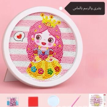 diamond painting Egypt Kids Princes Full Drill 20*20 لوحة ماسية الاميرة 3 الرسم بالماس للأطفال بالبرواز