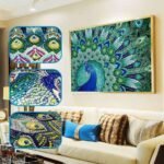5d Diamond painting Peacock crystal diamond لوحه الطاووس بخرز كريستال