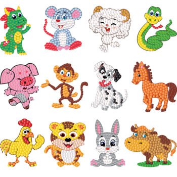 5d Diamond painting stickers Animals  إستيكرات شكل الحيوانات رسم بالماس