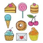5d Diamond painting Cupcake stickers إستيكرات كب كيك رسم بالماس