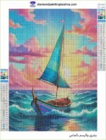 ⁦5d River Boat Full Round Drill Diamond Painting Egypt 30*40 لوحة النهر والمركب رسم بالماس⁩ - الصورة ⁦2⁩