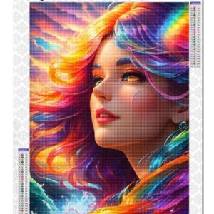 5d Diamond painting The Girl full round drill 35*45 لوحه الفتاه رسم بالماس