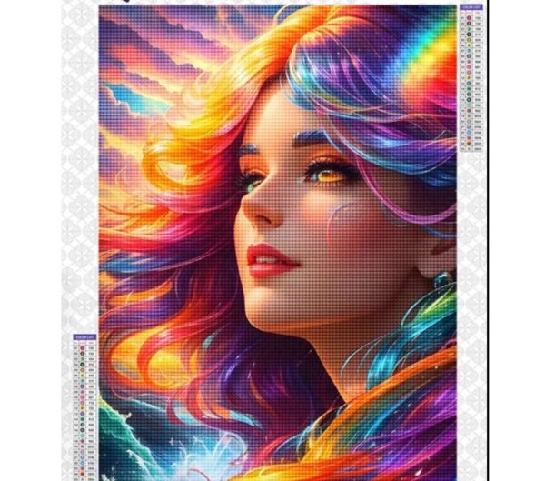 5d Diamond painting The Girl full round drill 35*45 لوحه الفتاه رسم بالماس