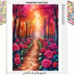 5d Diamond Painting Boshra - Flower Night full round drill 30*45 لوحة ازهار الليل رسم بالماس