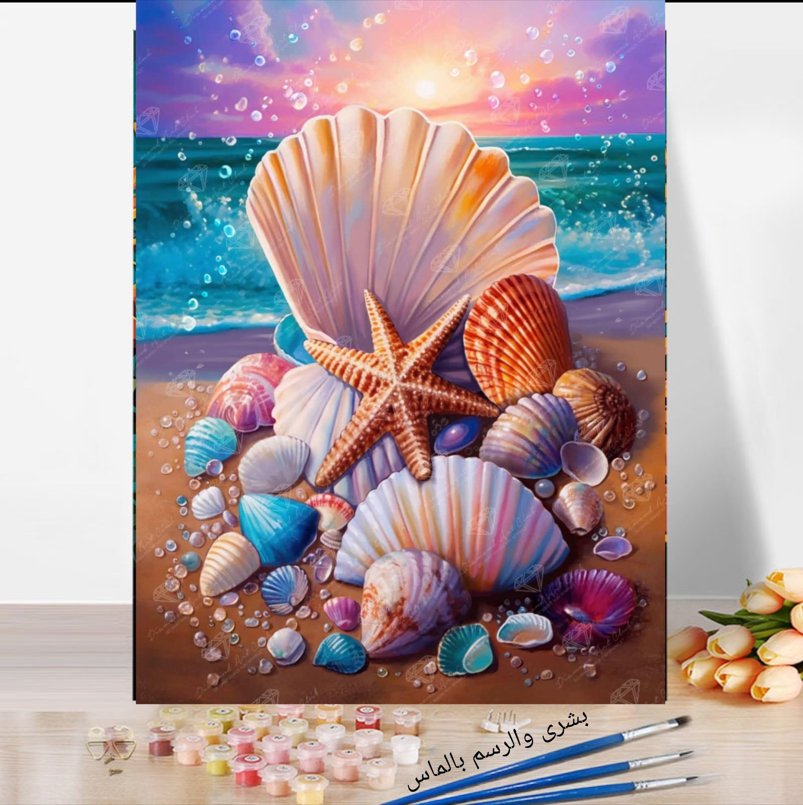 Boshra Paint by number Egypt sea shell acrylic color 40*50 لوحة البيت تلوين بالأرقام والألوان الاكريليك والفرشاه Boshra Paint by number Egypt sea shell acrylic color 40*50 لوحة البيت تلوين بالأرقام والألوان الاكريليك والفرشاه