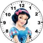 5d Diamond Painting Boshra Snow White Disney clock full round AB drill 45*45ساعة كارتون سنووايت الرسم بالماس
