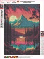 5d Diamond painting Mountain full round drill 30*40 لوحةالجبال رسم بالماس