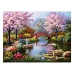 5d Diamond painting Bridge full round drill 40*50 لوحة الجسر رسم بالماس