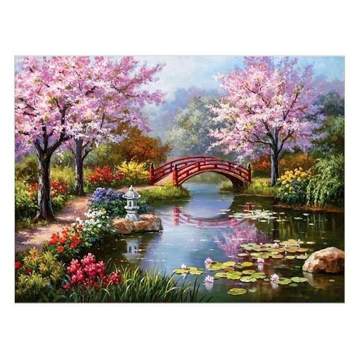 5d Diamond painting Bridge full round drill 40*50 لوحة الجسر رسم بالماس 5d Diamond painting Bridge full round drill 40*50 لوحة الجسر رسم بالماس