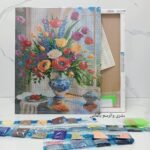 5d Diamond painting Egypt Spring flower full round ab drill 40*50 لوحة ماسية ازهار الربيع