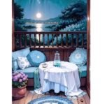 5d Diamond painting Boshra Night Dreamy Picture full round drill 50*70لوحة الأحلام الليل رسم بالماس