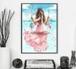 5d Diamond painting The Girl full round drill 35*45 لوحه الفتاه رسم بالماس