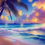 5d Diamond painting sea full round drill 35*35 لوحة ماسية البحر رسم بالماس