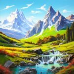 5d Diamond Painting Boshra Spring full round drill 30*30 لوحة الربيع رسم بالماس