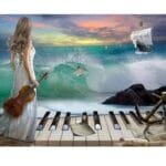 5d Diamond painting Girl AB full round drill 45*60 لوحة البنوتة رسم بالماس