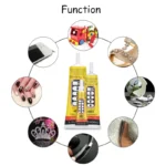 E 8000 Rhinestone Glue Clear Multi-Function Adhesive Super Glue with Cap & Precision Tip for Jewelry Repair, Small Hobby Models, Metal Stone Crafts, Fabric(110ML)لزق ايه 8000 للزق الماسات ولكل الاغراض ضد الماء