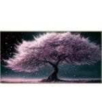 5d Purple Tree Full Round Drill Diamond Painting 40*80 لوحة الشجر البنفسجي رسم بالماس