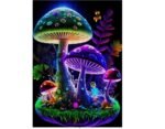 5d Diamond painting Boshra Dreamy Neon Mushroom full Round ab drill 50*70 لوحة الألما الماشروم المضئ رسم بالماس