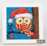 diamond painting Kids owl crystal Full Drill 15*15 لوحة البومه الرسم بالماس للأطفال دايموند كريستال