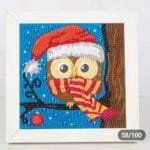 diamond painting Kids owl crystal Full Drill 15*15 لوحة البومه الرسم بالماس للأطفال دايموند كريستال