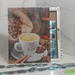 Boshra Diamond Painting Egypt Coffe Frame & AB Full Round Diamonds 30*40cm لوحة ماسية القهوه بإطار خشب و دايموند إيه بي