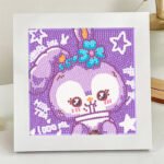 diamond painting Kids rabbit Full Drill with frame 18*18 لوحة الرسم بالماس للأطفال