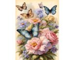 5d Diamond painting Egypt Butterfly full Round drill 35*45 لوحة الفراشات رسم بالماس
