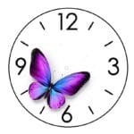 5d Diamond Painting Boshra - Clock Butterfly full round drill 45*45 ساعة الفراشة رسم بالماس