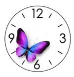 5d Diamond Painting Boshra - Clock Butterfly full round drill 45*45 ساعة الفراشة رسم بالماس