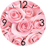 5d Diamond painting Clock Rose full round drill 45*45 ساعه الورد الجوري رسم بالماس
