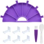 Diamond Painting Embroidery Purple Tray Rhinestone Organizer  طبق بنفسجي مقسم بكل مشتملاته للرسم بالماس