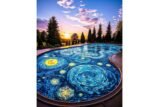 5d Diamond painting Starry River full round crystal drill 40*50 لوحة البحيرة ستيري رسم بالماس