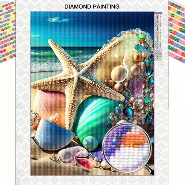 5d Diamond Painting Boshra Sea full round ab drill 30*40 لوحة البحر رسم بالماس