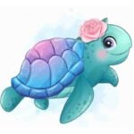 5d Diamond painting Turtle full round drill 30*30 لوحة السلحفاه رسم بالماس