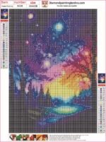5d Diamond painting Egypt Quit Night full round ab drill 30*40 لوحة ماسية الليل الهادي