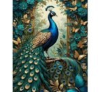 5d Peacock Full square Drill Diamond Painting 40*50 لوحة الطاووس رسم بالماس