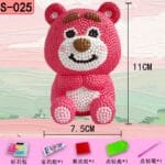 5d Boshra Diamond painting Egypt piggy bank bear round drill 10*11 cm حصاله دبدوب من بشري والرسم بالماس