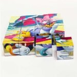 ⁦Mine & duck Cube Jigsaw Puzzles for Kids 16 Cubes+5 years old بازل مكعبات ميمي و زيزي⁩ - الصورة ⁦2⁩