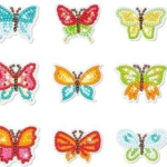 5d Diamond painting stickers Butterfly 9 إستيكرات شكل الفراشات رسم بالماس