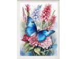 5d Diamond painting Boshra butterfly & Flowers full round drill 30*40 لوحةالفراشه والورد رسم بالماس